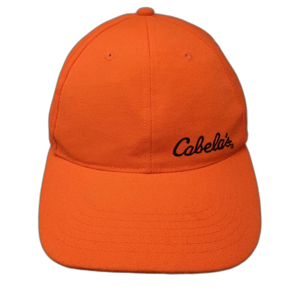 Cabela's Baseball Cap Orange One Size Strapback Adjustable Blaze Hunting Hat